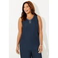 thumbnail image 4 of Catherines Women's Plus Size Petite Ritzy Cardigan & Tank Set, 4 of 6