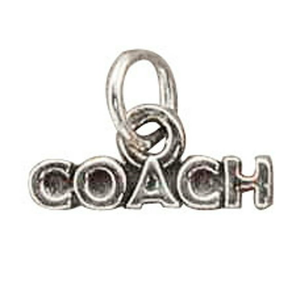 Sterling Silver 16" .8mm Box Chain Small Coach Message Pendant Necklace