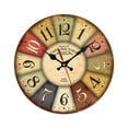 thumbnail image 1 of DPTALR European Style Creative Wooden Living Room Bedroom Decoration Round Wall Clock, 1 of 3
