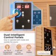 thumbnail image 4 of Costway 1 Person Far Infrared Wooden Sauna Room with Bluetooth Speakers, 9 Carbon Heaters, 4 of 10