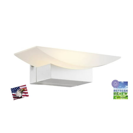 Cherry Blossom Wall Light iLett Acrylic Wall Sconce LED Light, 12W (96W Equivalent), Wave Design, Modern and Architectural Fixture, Instant on, 960lm, 5000K - 5200K (Cool White), 100V-277V ()