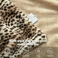 thumbnail image 4 of Luxury Brown Cheetah Print Faux Rabbit Fur Blanket for Couch ,Decorative Soft Thick Fluffy Leopard Furry Blanket, Warm Blanket for Winter,Animal Print Cozy Striped Fuzzy Lap Blanket Brown -, 4 of 6