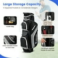 thumbnail image 6 of Costway Lightweight Golf Cart Bag with 14 Way Top Dividers 9 Pockets Rain Hood Cooler Bag Grey, 6 of 10
