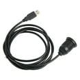 thumbnail image 4 of Car Mount Flush Cable, Waterproof Single Port USB 2.0 Male To Female Cable Data Transfer Plug And Play 3.28ft  For Automobile, 4 of 8