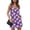 Purple, variant on WTOBBY Women's Fashion Summer Two Piece Outfit Floral Print Sleeveless Cropped Top and High Waist Shorts Set with Pockets Casual Bodysuit for Comfort ,Green L