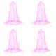 thumbnail image 1 of Dosel para Cama Mosquitera Campaña Con Cúpula Princesa () Rosa, 1 of 6