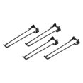 thumbnail image 1 of Unique Bargains Folding Table Legs, 4 Pack 32cm(12.6') Metal Foldable Coffee Table Legs, Black, 1 of 6