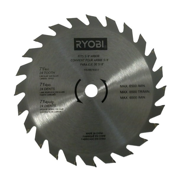 Ryobi 18v 71/4" 24 tooth carbide tipped circular saw blade CSB122