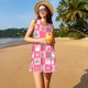 thumbnail image 3 of Fotbe Pink Christmas Cheer Vestido de Verano sin Mangas para Mujer – Vestido Midi Línea A, Estilo Camiseta Floral, Vestido Playero Casual y Fluido, 3 of 7
