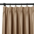 thumbnail image 3 of TWOPAGES Room Darkening 42"x72" Curtain Velvet Pinch Pleat Privacy Drape for Guest Room, 1 Panel, Hazelnut, 3 of 6