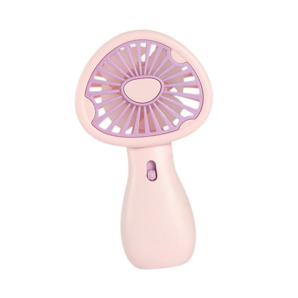 Ventilador portátil USB con forma de hongo para senderismo, coche, regalo de cumpleaños Púrpura
