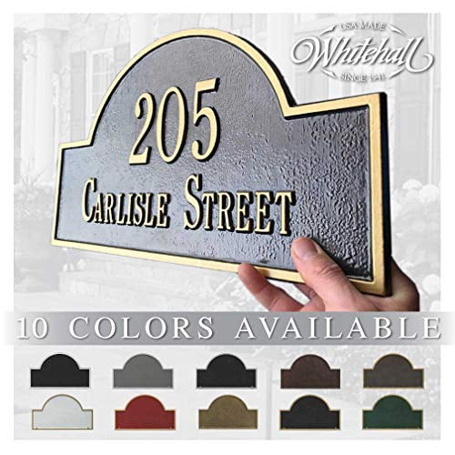 Metal Address Plaque Personalized Cast With Arch Top Large Option Display Your Address And Street Name Custom House Number Sign Wall Mounted Sign Walmart Com Walmart Com