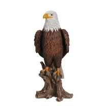 Hi-Line Gifts 26.75" Bald Eagle on Stump Outdoor Garden Statue