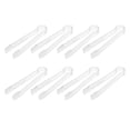 thumbnail image 1 of 8 Pcs Plastic Buffet Serving Tongs Mini Serving Utensil Tongs Appetizers Tongs Clear Kitchen Tongs 63 Inch Small Ice, 1 of 5