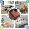 thumbnail image 5 of Red Christmas Scene Pattern Rectangle Tablecloth 60"x102",Waterproof Polyester Rectangle Table Cloth, Wipeable Spillproof Polyester Tablecloth for Dining, Camping, Indoor and Outdoor, 5 of 6
