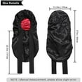 thumbnail image 2 of AWAYTR Long Satin Bonnet - Double Layer Reversible Silk Bonnet for Long Hair Women Sleeping Cap with Tie Band, 2 of 7