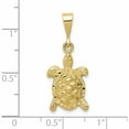 thumbnail image 2 of 10K Yellow Gold Solid Polished Open-Backed Sea Turtle Charm (29.5 X 11.5) Made In United States -Jewelry By Sweet Pea, 2 of 5