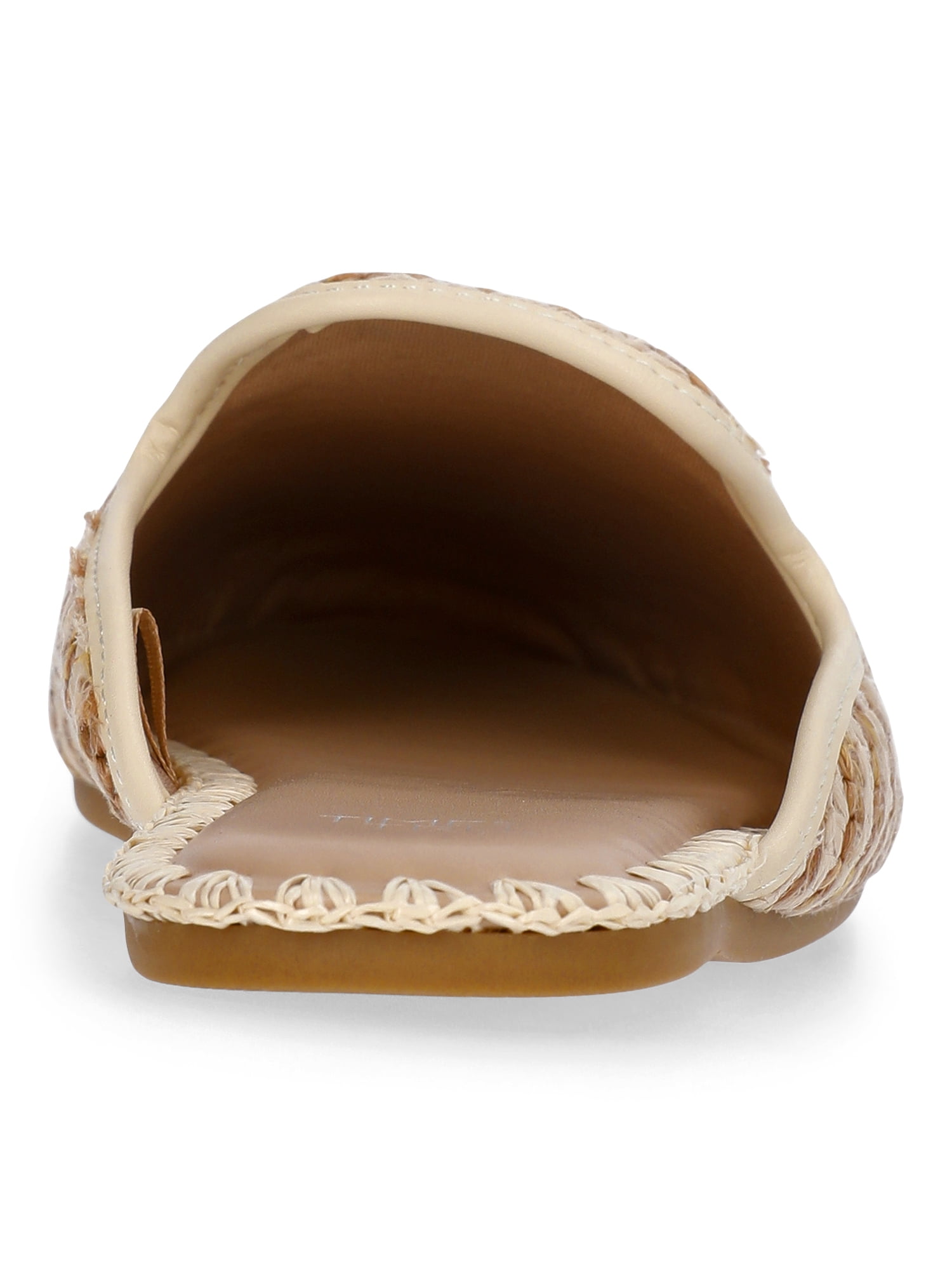 Time and Tru Women's Whipstitch Raffia Mules