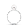 thumbnail image 2 of ANGARA Classic Solitaire Freshwater Cultured Pearl Ring in 14K White Gold for Women | June Birthstone, Birthday, Anniversary, Jewelry Gift for Women | Pearl Ring, 2 of 5