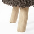 thumbnail image 5 of GDF Studio Edene Boho Handmade Fabric Stool with Metal Accents, Dark Brown, 5 of 6