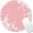 Cherry Blossom Pink, variant on Mouse Pad, Blue Watercolor Lotus Flower Round Mouse Pad, Non-Slip Rubber Base Mousepad for Laptop Computer, Personalized Small Mousepad with Designs for Women, 7.9 x 7.9 Inch