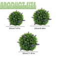 thumbnail image 3 of Artificial Lavender Topiary Balls, Outdoor Faux Greenery Balls with Flowers, Fake Plant Sphere, Round Artificial Plant Balls for Front Door, Porch, Backyard, Home Decor, 30cm, 3 of 9