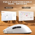 thumbnail image 5 of ATTACK SHARK V5 Wireless Gaming Mouse, Tri-Mode 2.4G/USB-C Wired/Bluetooth, PAW3950MAX Sensor, 42000 DPI, 55g Ultra-Lightweight Design, Nordic 52840 MCU, White, 5 of 9