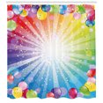 thumbnail image 3 of Ambesonne Party Shower Curtain, Celebration with Balloons, 69"Wx70"L, Multicolor, 3 of 3