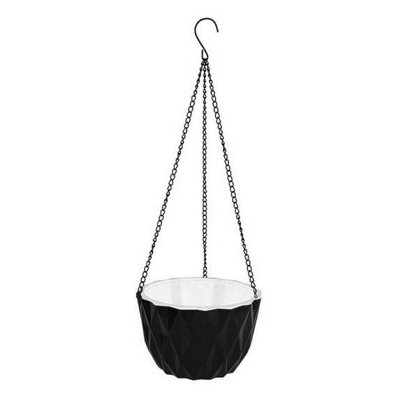 Flowerpots with Dish Ceramic, Hanging Plant Pots Flower Baskets Self Watering Wall Garden Plant Pot, Flower Pots