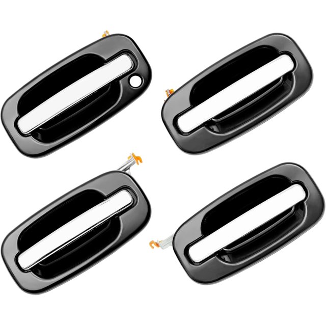 Exterior Door Handles Set Front Rear Left Driver & Right Passenger Compatible with Chevy Silverado Suburban Tahoe Avalanche GMC Sierra Yukon Cadillac Escalade