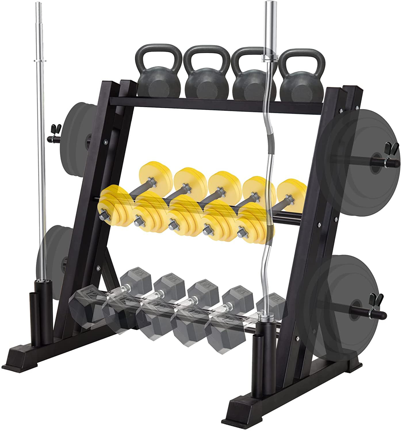 Color : Black Dumbbell Rack in Stock 1PC Portable 3-Layer Dumbbell Rack Home 2 Tier Dumbbell Holder Home Gym Exercise Weight Tower Durable Rack Stand Dumbbell Stand 