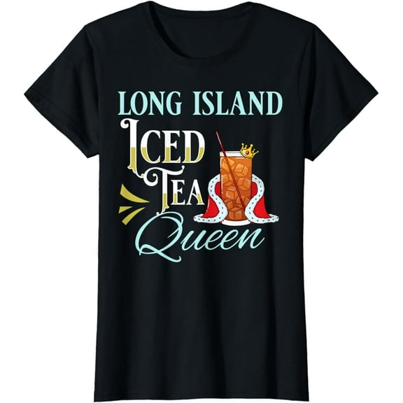 Womens Long Island Iced Tea Queen Recipe Mix Alcohol Cocktail T-Shirt