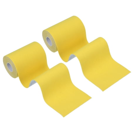 Uxcell Kinesiology Tape Adhesive Cotton Sports Muscle Support Tape Waterproof Elastic Tape for Knee Ankle Wrist Yellow