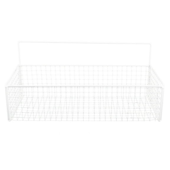 SOPOTUTU Wall Wire Shelf Basket Fruit Wall-Mounted Iron 1Pack White