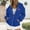 Blue, variant on ZSQDM Women's Hoodies Sweatshirts Pullover Sweater Breast Cancer Awareness Hoodies for Women Ribbon Graphic Full Zip Up Sweatshirt Oversized Fleece Jackets Clothes Polyester (L)