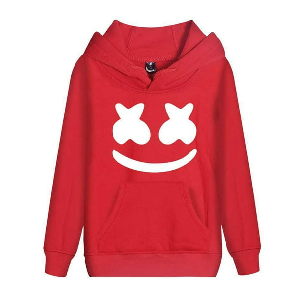 Civic sammentrækning kommando Hoodies for Adult DJ Marshmallow Hoodies for Adult and Boys and Girls Hoodie  Marshmallow DJ Smiley Face Unisex Pullover Sweatshirt - Walmart.com