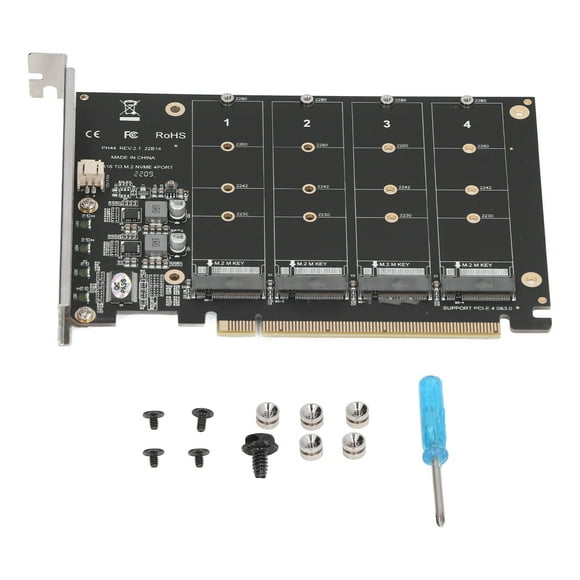 PCIE X16 Expansion Card, M.2 NVME SSD To PCIE X16 Adapter Stable Operation Rugged Construction For Computers