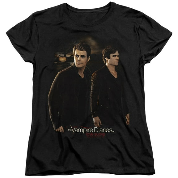 Vampire Diaries Brothers Women's T Shirt (X-Large) Black