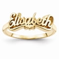 thumbnail image 1 of Solid 10k Yellow Gold Casted Polish Name Ring Band Size 8, 1 of 3