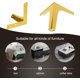 thumbnail image 5 of Paquete de 4, 15 cm de altura, ideal para actualizar gabinetes, sofás, sillas y otomanas, patas de muebles con forma de triángulo dorado, 5 of 5