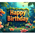 thumbnail image 6 of LUUFILx Dinosaur Jungle Happy Birthday Backdrop Banner Photography Props Birthday Party Decorations Event Background for Kids Celebration Decors, 6 of 7