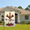 thumbnail image 2 of He Is Risen Cross And Crown Of Thorns With Lilies And Bible Garden Flag For Home Outdoor Garden Yard Decor 12x18 Inch, 2 of 5