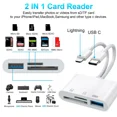 thumbnail image 6 of 5-in-1 SD Card Reader for iPhone,iPad,Android – USB-C & Light-ning Adapter, Support SD / Micro SD / USB 3.0, Fast Transfer, Plug & Play, No App Needed, 6 of 9