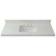 thumbnail image 5 of Sagehill Designs 49" Gemstone Black Quartz Top with Integrated White Rectangular Ceramic Basin, 5 of 7