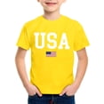 thumbnail image 4 of KHONTS 4th of July Shirts for Toddler Boys Girls Americans Flag USA T-Shirt Kids Patriotic Tee Tops,Size 2-12 Years Yellow 160, 4 of 4