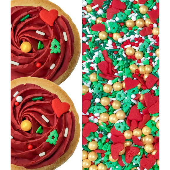 I Love Winter Holidays Christmas Cake Cookie Cupcake Decoration Confetti Quins Sprinkles Toppers -4oz