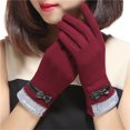 thumbnail image 2 of Filles Femmes Mode Hiver Chaud Écran Tactile Extérieur Plein Doigts Poignet Gants, 2 of 10