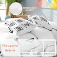 thumbnail image 5 of Laundry Twin Size Comforter Set, Wash Dry Fold Repeat Arrows Love Heart Black White Bedding for All Seasons, 4 Pcs Bed Set, 1 Quiltcover (68"x86") ,1Sheet(67"x116"), 2Pillowcases (30"x20"), 5 of 12