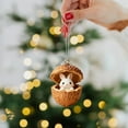thumbnail image 4 of Cute Nut Animal Shaped Hanging Pendant, Acrylic Animal Christmas Ornaments, 3.1 inch Forest Animal Christmas Ornaments, Personalized Christmas Ornament for Xmas Tree,Gift, Home Decor(Brown3,3.1x3.1"), 4 of 9
