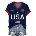 thumbnail image 6 of Outfmvch 4th of July Shirts Independence Day Tshirt Independence Day Usa Shirt American Flag Tee Tops 250 Anniversary Usa Shirt Short Sleeve Loose Top America Print Causal Tee Black L, 6 of 8
